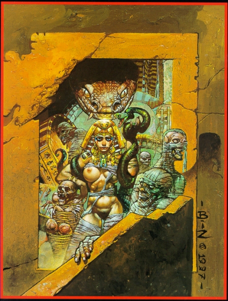 An ancient egypt tomb is opened from the inside out