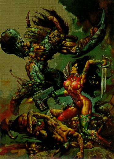 F.A.K.K.2 fights the horned monster